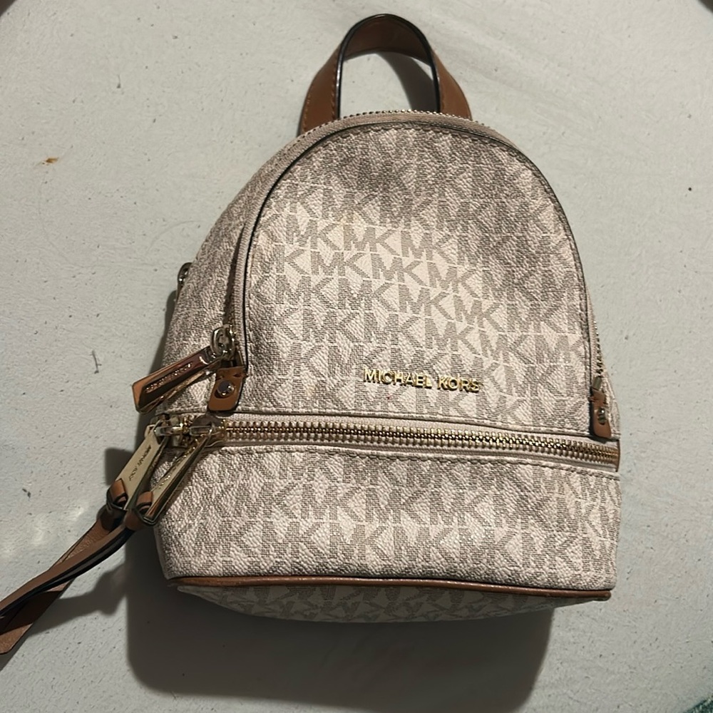 Michael kors Rhea small leather backpack